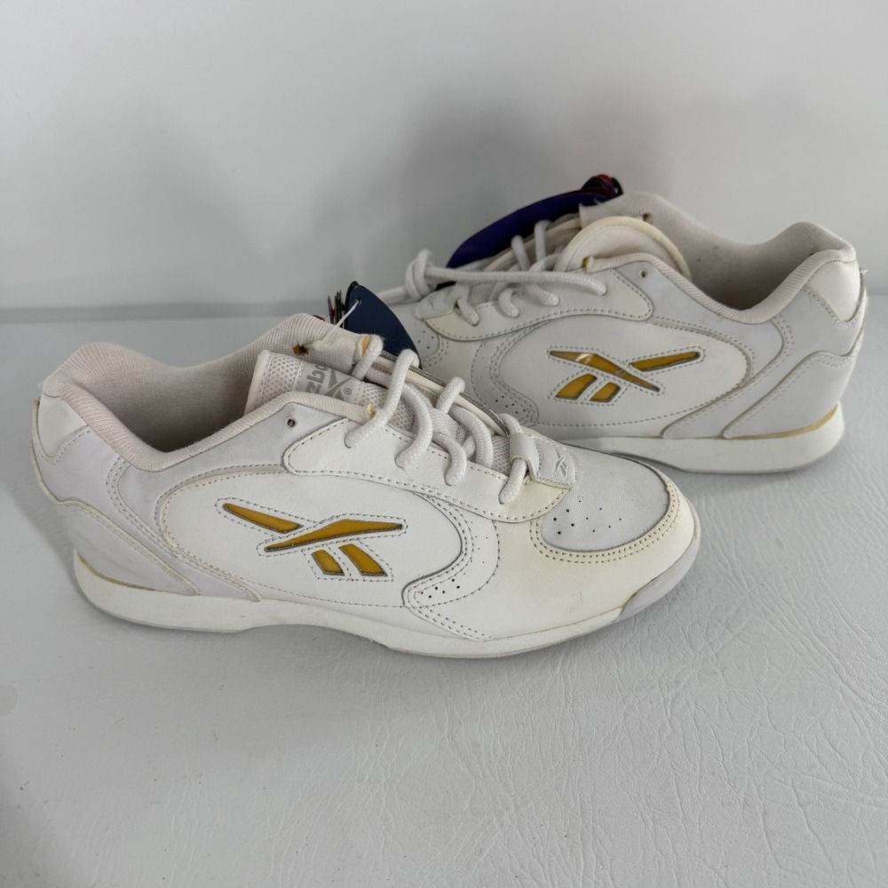 Vintage Reebok Women's Cheer Shoes White US 7 w/ Interchangeable Color Inserts